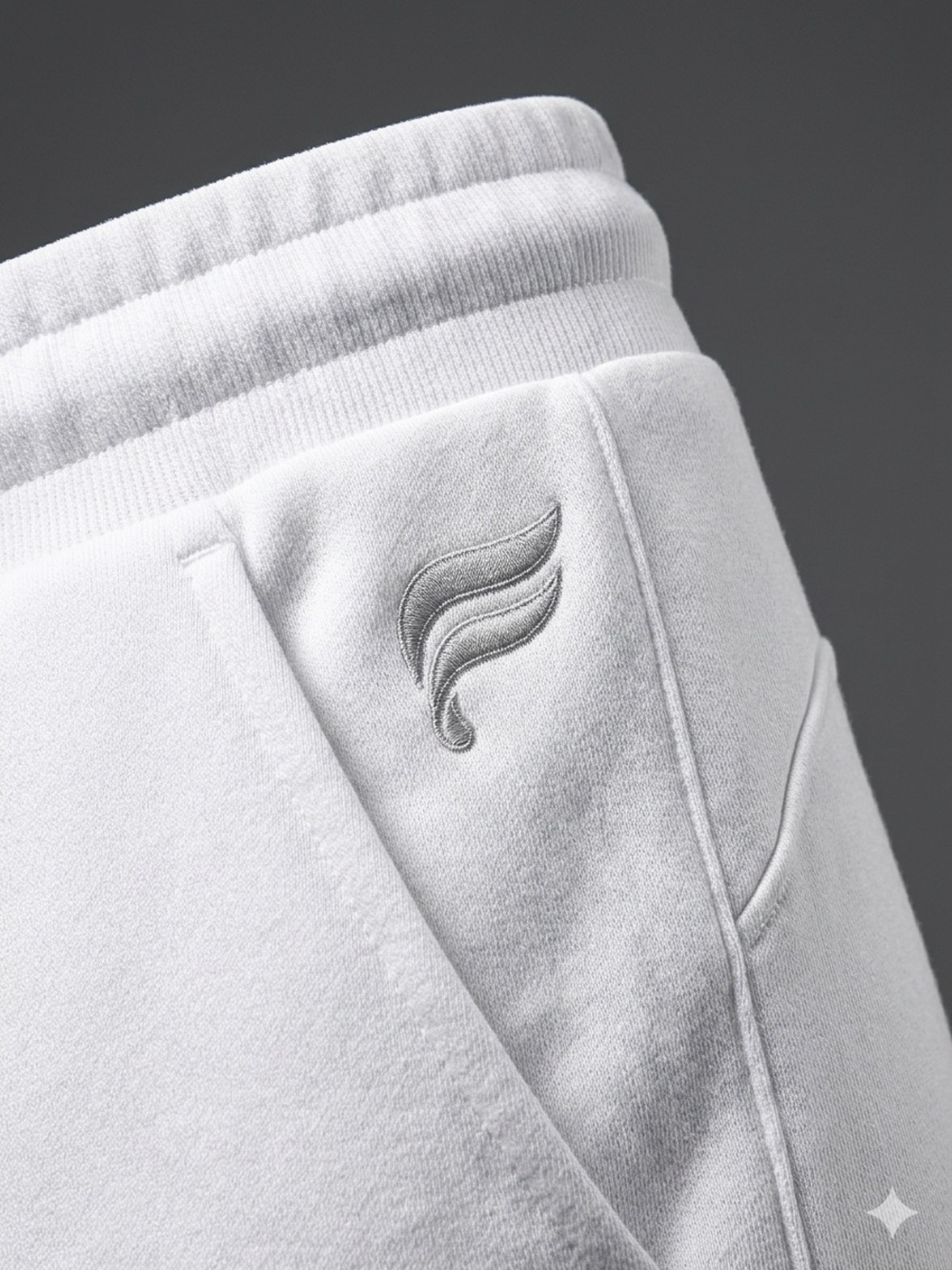 NWT White French Terry Flare Sweatpants Cozy Minimalist Clean Girl Small - Picture 6 of 9